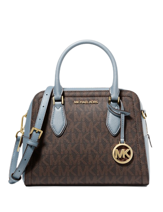 Michael Michael Kors Ayden Medium Logo and Faux Leather Satchel Michael Michael Kors Ayden Medium Logo and Faux Leather Satchel