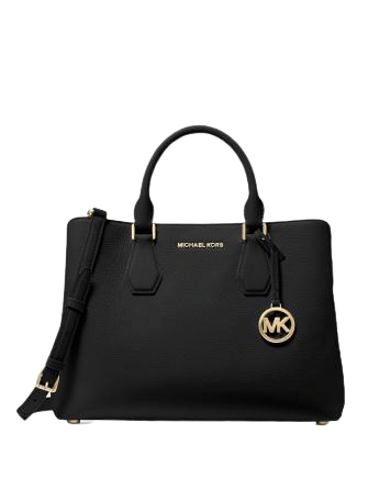 Michael kors black cross grain deals camille satchel
