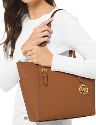 Michael Kors Charlotte Large Leather Top-Zip Tote