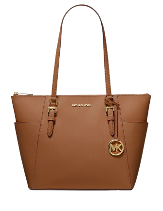 Micheal Kors Charlotte Large Saffiano Leather Top-Zip Tote Bag