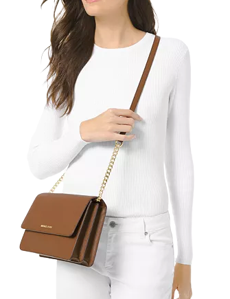 Daniela large leather crossbody michael kors hotsell