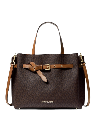 Michael Kors Emilia Large Brown Signature Tote Bag