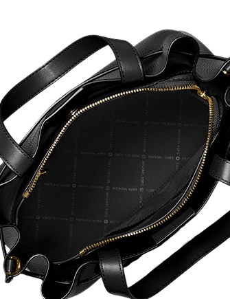 Michael kors 2024 black leather satchel