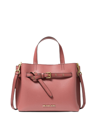 Emilia small pebbled leather satchel rose Clearance