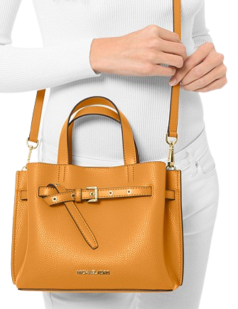 Michael Kors Signature Brown & Orange Leather Straped Shoulder bag
