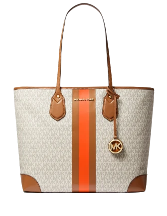 Michael Michael Kors Eva Large Logo Stripe Tote Bag Brixton Baker