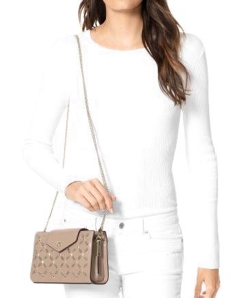 Michael Michael Kors Floral Stitched Crossbody Clutch