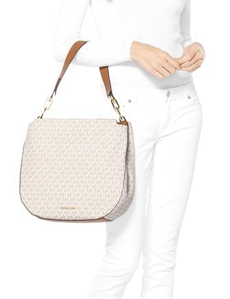 Michael kors fulton large signature hobo deals
