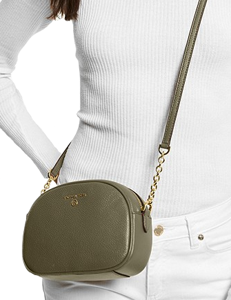 Michael Kors Olive Pebble Leather Phone Crossbody Wallet, Best Price and  Reviews