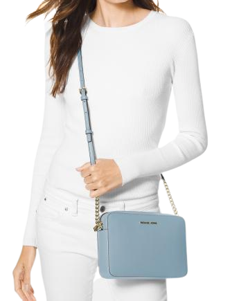Michael Michael Kors Jet Set East West Crossgrain Leather Crossbody