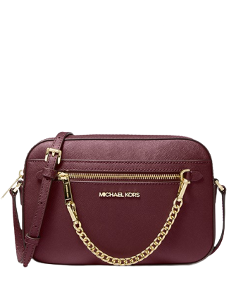 Mk jet set large online saffiano leather crossbody bag