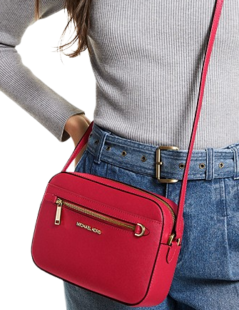 Jet Set Large Saffiano Leather Crossbody Bag: Handbags