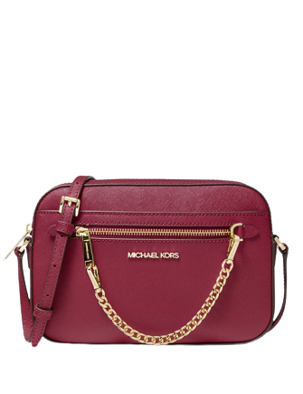 Mk jet set large saffiano hot sale leather crossbody