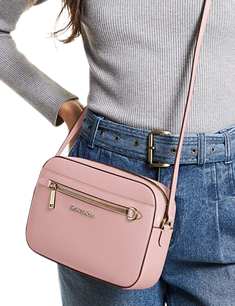 Michael Kors Jet Set Large Saffiano Leather Crossbody - Soft Pink