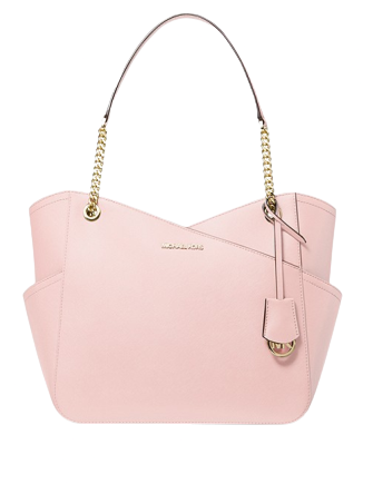 Michael Kors Bags | Michael Kors Large Chain Shoulder Bag Tote Pink | Color: Gold/Pink | Size: Large | Ibstyles's Closet