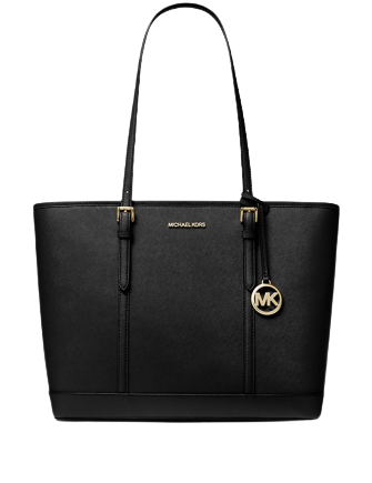 Michael Kors Bags | Michael Kors Jet Set Large Travel Saffiano Black Tote | Color: Black/Gold | Size: Os | Christinenutt's Closet