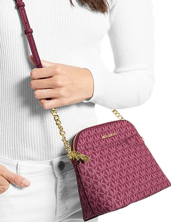 Michael Michael Kors Jet Set Travel Medium Logo Dome Crossbody Bag Brixton Baker