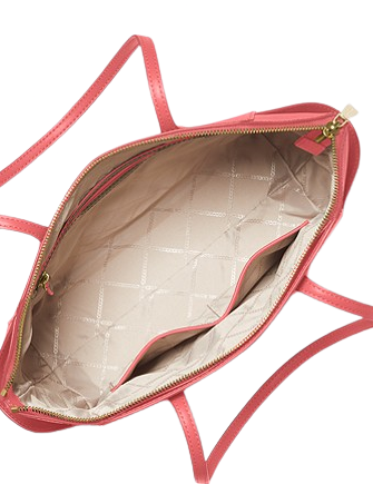 Michael Kors Marilyn Medium Saffiano Leather Tote Bag For Women (Magenta, OS)
