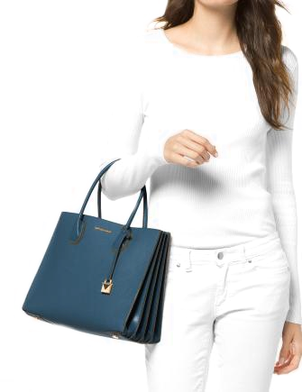 Michael Michael Kors Mercer Accordion Pebble Leather Tote