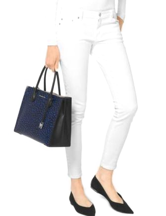 Mercer pocket leather tote top