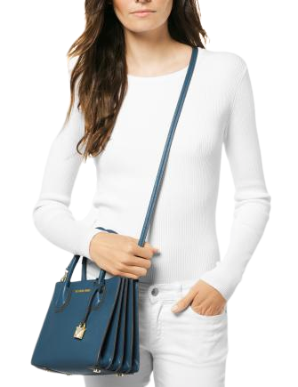 Michael michael kors mercer pebble leather accordion crossbody discount