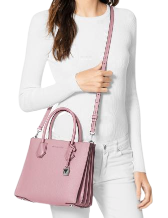 Michael michael kors mercer small leather hotsell accordion tote