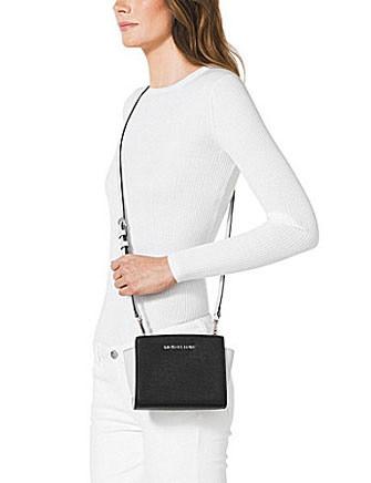 Michael Michael Kors Selma Colorblock Mini Messenger Black White