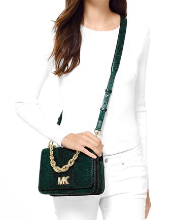 Michael Michael Kors Mott Python Chain Shoulder Bag Brixton Baker