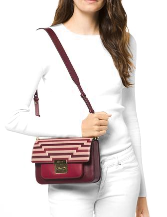 Michael Michael Kors Sloan Editor Geometric Leather Shoulder Bag