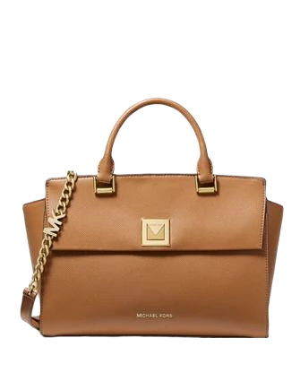 Michael Michael Kors Sylvia Medium Crossgrain Leather Satchel