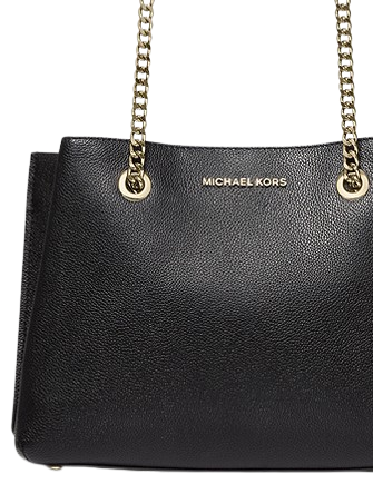 Michael Kors Teagan Large Pebbled Leather Shoulder Bag in Black