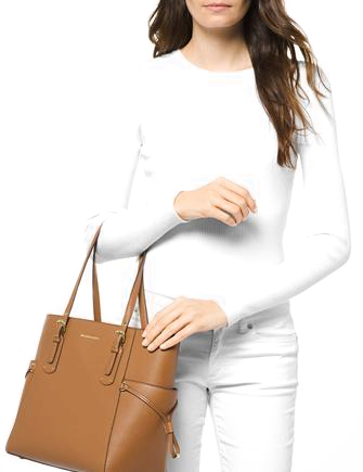 Michael kors voyager east west crossgrain leather deals tote