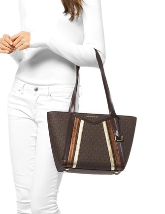 Michael Michael Kors Whitney Signature Metallic Tote Brixton Baker