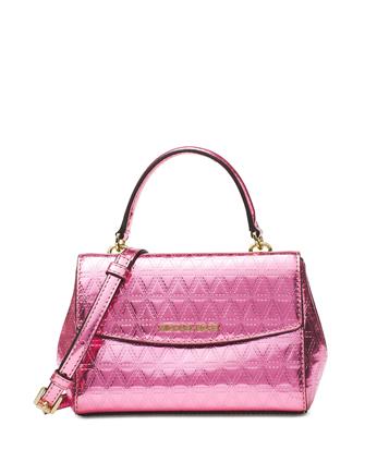 Pink metallic michael shop kors purse
