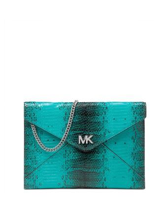 Michael Michael Kors Barbara Medium Soft Envelope Clutch, Tile Blue