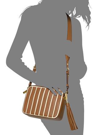 Brooklyn Flap Crossbody in Brown & Acorn - Michael Kors