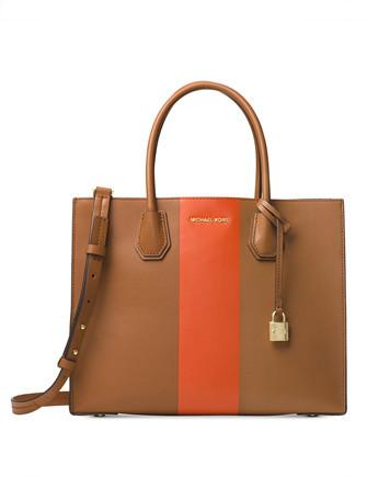 Michael Kors Mercer Large Tote With Matching Wallet- Leather