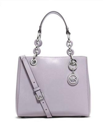 Cynthia small leather 2025 satchel michael kors