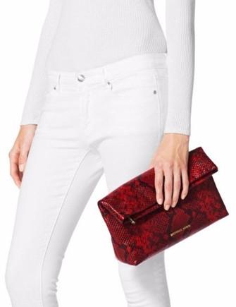 Michael kors fold over clutch bag shop