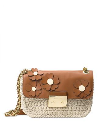 Michael Michael Kors Flora Applique Sloan Large Chain Shoulder Bag