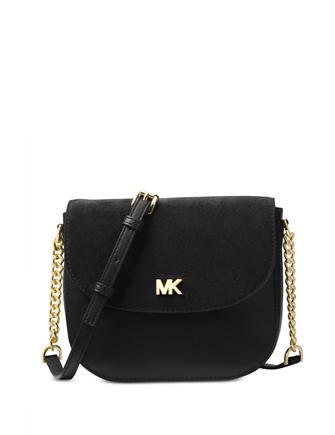 Michael kors half shop dome crossbody bag black