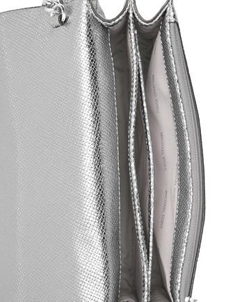 Michael Kors Large Gusset Silver Crossbody