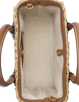 Michael kors malibu straw clutch sale