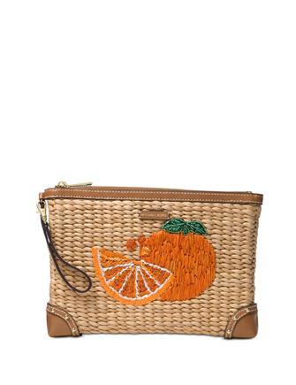Michael kors malibu straw clutch new arrivals