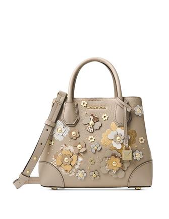 Michael kors mercer store floral embellished leather crossbody
