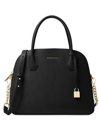 Michael kors mercer shop large leather dome satchel