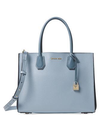 Michael Kors Mercer Large Accordion Tote- Pale Blue