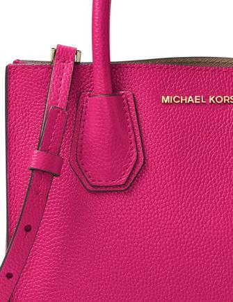 Michael Kors Studio Mercer Medium Leather Messenger Bag Ultra Pink