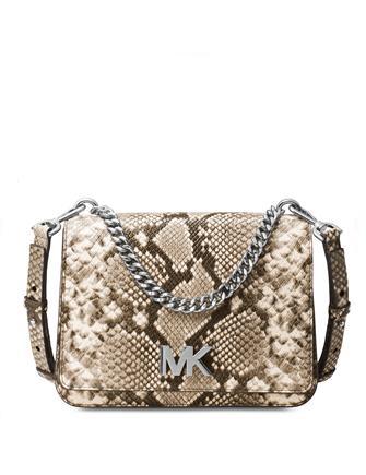 Michael Kors Snake Embossed Leather Satchel Crossbody Bag