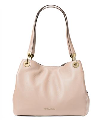 Michael Kors Raven Large Leather Shoulder Bag - Soft Pink